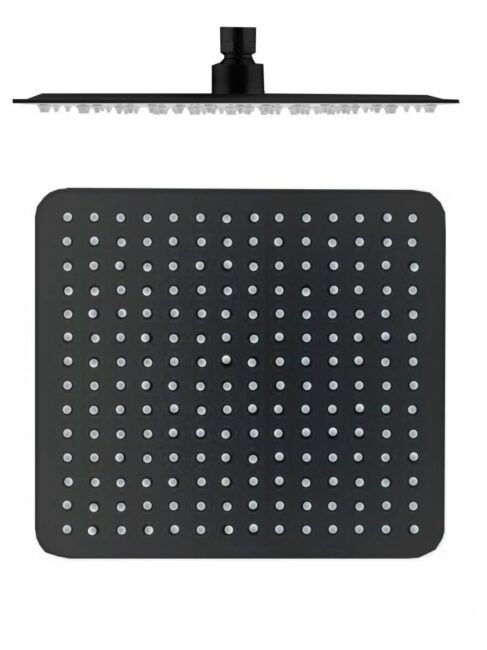 SLEZAK-RAV Hlavová sprcha hranatá kovová 30x30 cm černá