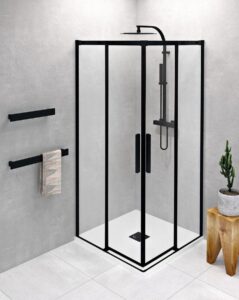 POLYSAN ALTIS LINE BLACK čtvercový sprchový kout 1000x1000