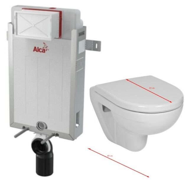 ALCADRAIN Renovmodul předstěnový instalační systém bez tlačítka + WC JIKA LYRA