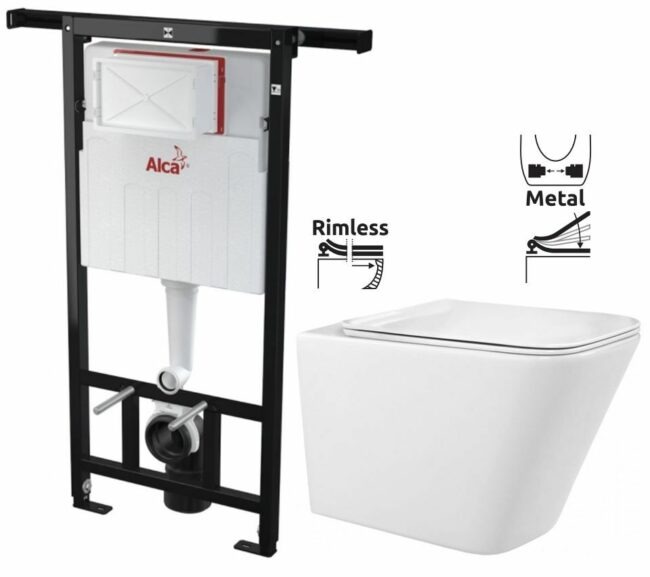 ALCADRAIN Jádromodul předstěnový instalační systém bez tlačítka + WC REA