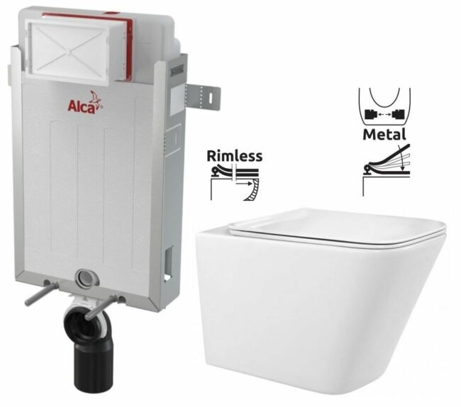 ALCADRAIN Renovmodul předstěnový instalační systém bez tlačítka + WC REA