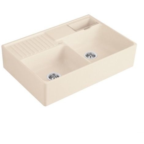 VILLEROY & BOCH Keramický dřez Double-bowl sink Cream modulový 895