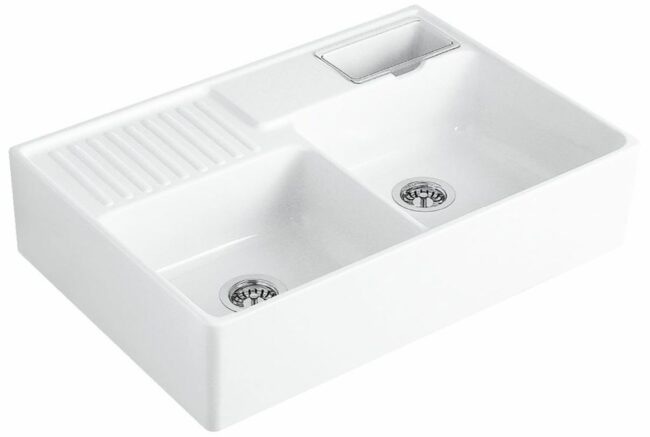 VILLEROY & BOCH Keramický dřez Double-bowl sink Stone white modulový