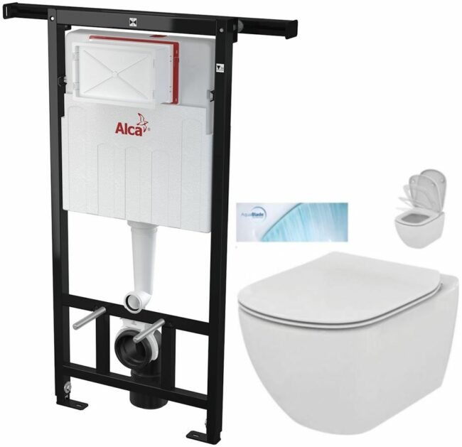 ALCADRAIN Jádromodul předstěnový instalační systém bez tlačítka + WC Ideal Standard