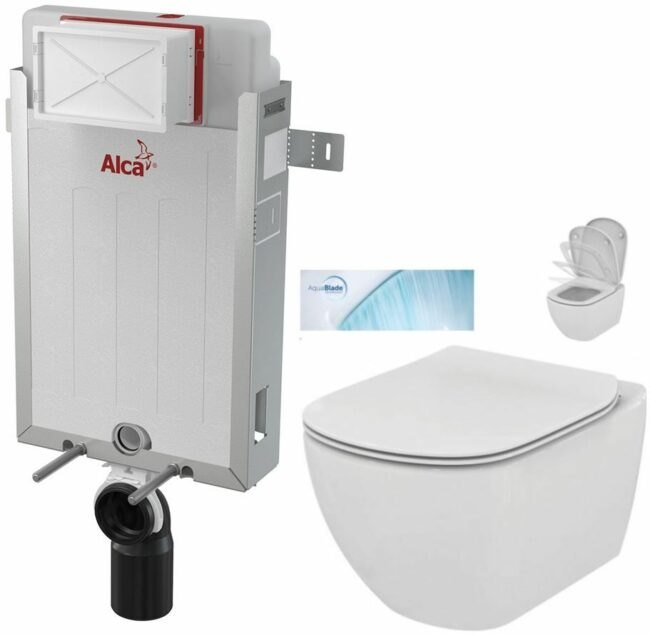 ALCADRAIN Renovmodul předstěnový instalační systém bez tlačítka + WC Ideal Standard