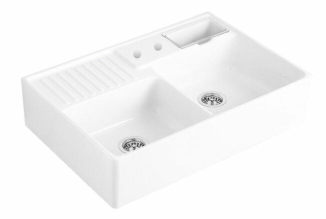 VILLEROY & BOCH Keramický dřez Double-bowl sink White alpin modulový