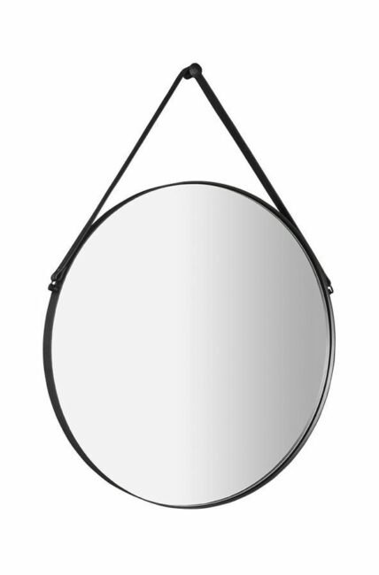 SAPHO ORBITER zrcadlo kulaté s koženým páskem