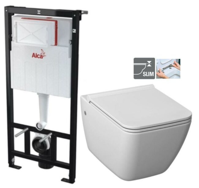 ALCADRAIN Sádromodul předstěnový instalační systém bez tlačítka + WC JIKA
