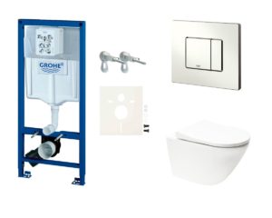 Závěsný WC set Grohe do lehkých stěn / předstěnová +WC Vitra Integra