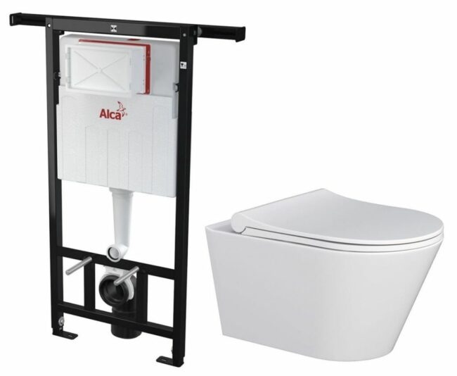 ALCADRAIN Jádromodul předstěnový instalační systém bez tlačítka + WC
