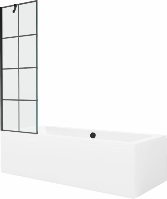 MEXEN/S Cube obdélníková vana 180 x 80 cm s panelem