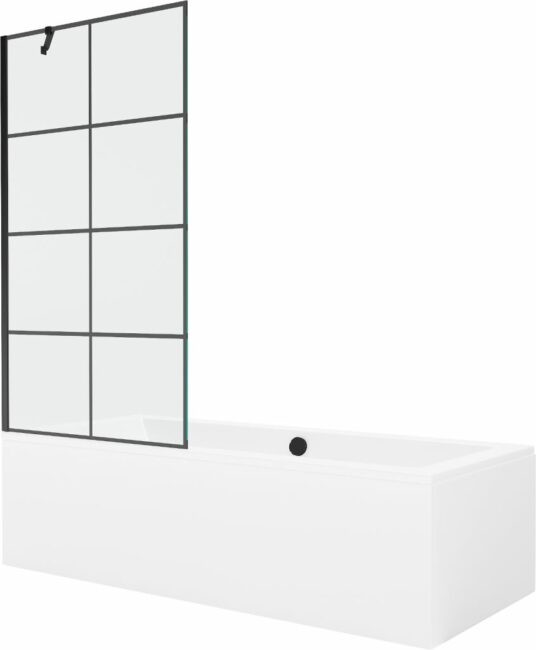 MEXEN/S Cube obdélníková vana 180 x 80 cm s panelem