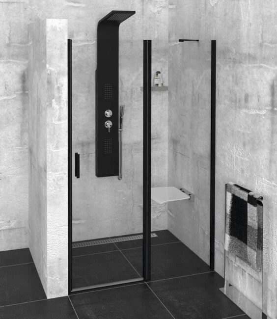 POLYSAN ZOOM LINE BLACK sprchové dveře
