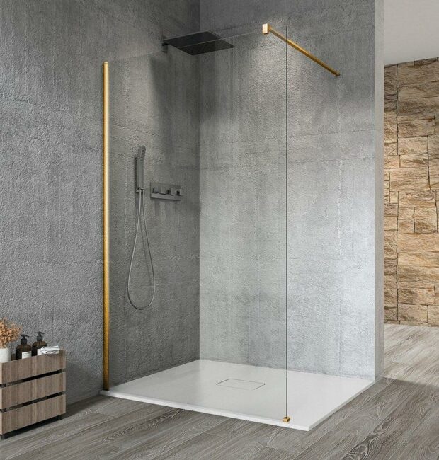 GELCO VARIO GOLD MATT jednodílná sprchová zástěna k instalaci