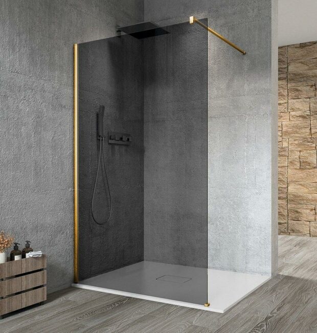 GELCO VARIO GOLD MATT jednodílná sprchová zástěna k instalaci